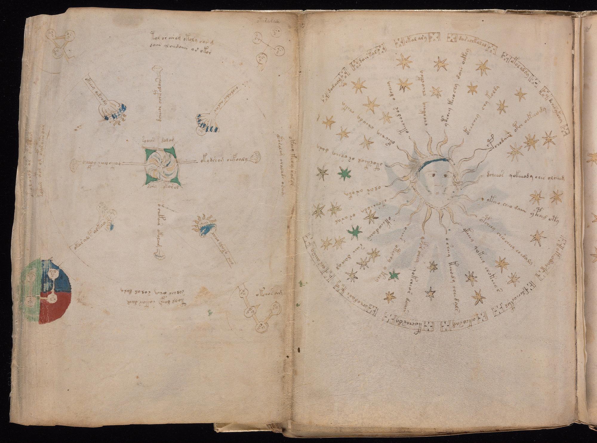 Voynich Manuscript folio f67v — Beinecke MS 408